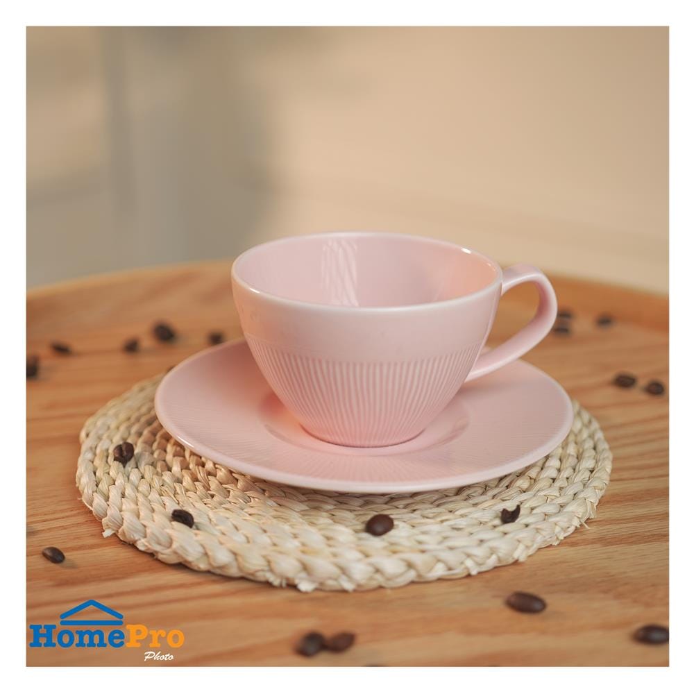 ชุดถ้วยกาแฟ FINE PORCELAIN 220 มล. KECH NEO SILK BLUSH PINK