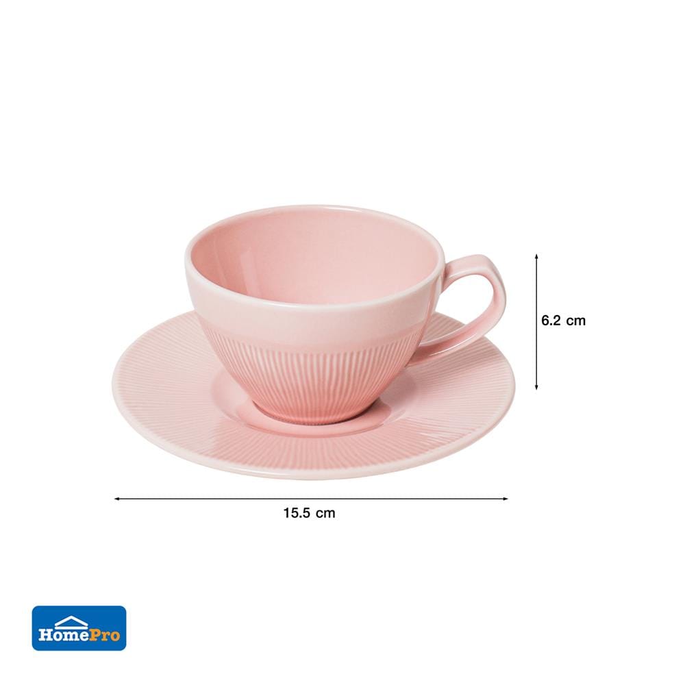 ชุดถ้วยกาแฟ FINE PORCELAIN 220 มล. KECH NEO SILK BLUSH PINK
