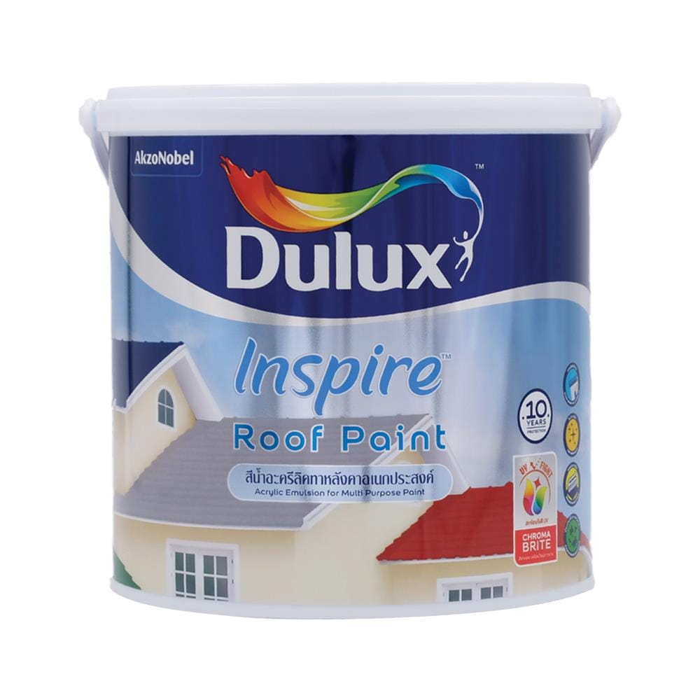 สีทาหลังคา DULUX INSPIRE ROOF PAINT R820 สีเขียวเอราวัณ กึ่งเงา 1 แกลลอน