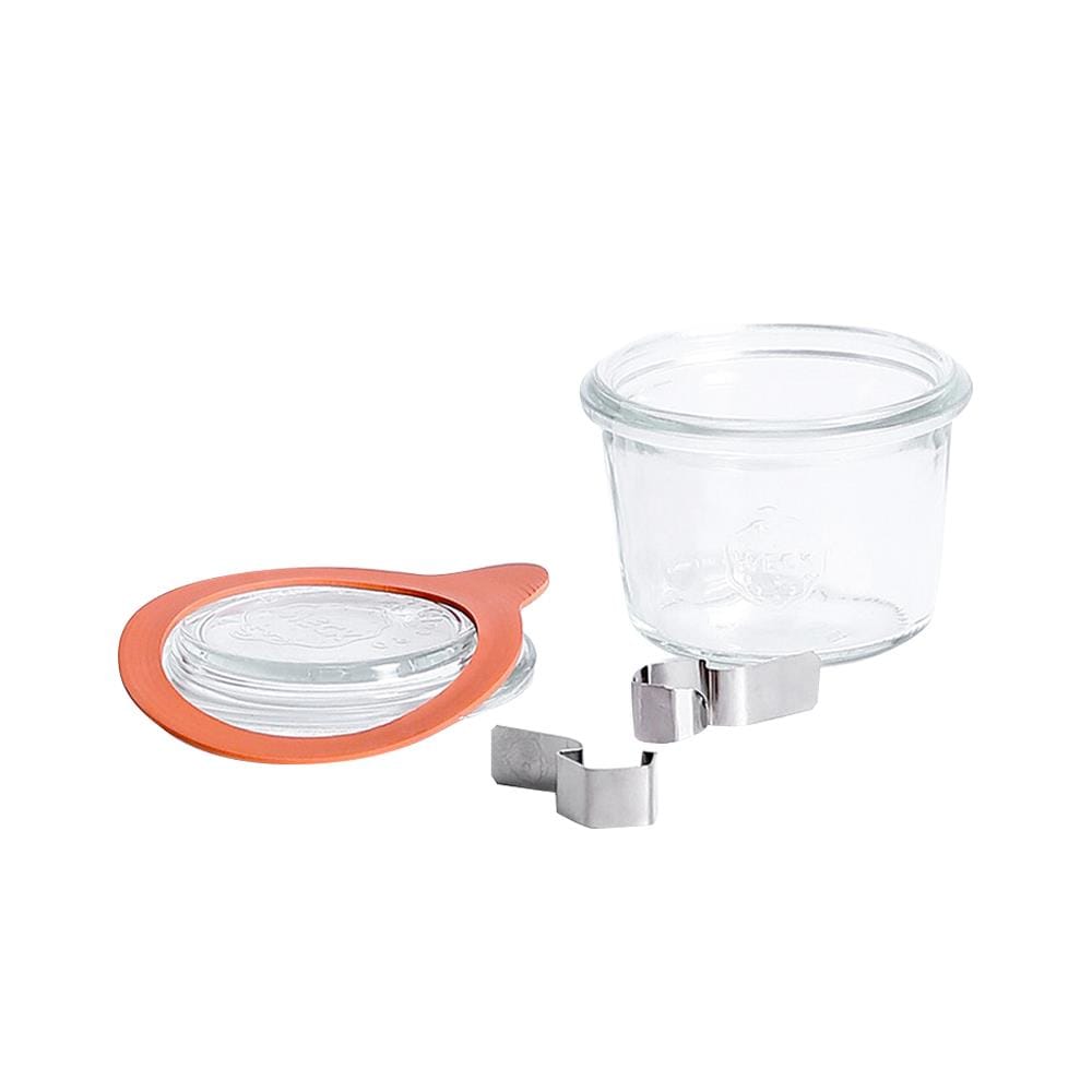 ขวดโหลแก้วฝาดึง WECK MINI MOLD 80 มล. สีใส/ส้ม
