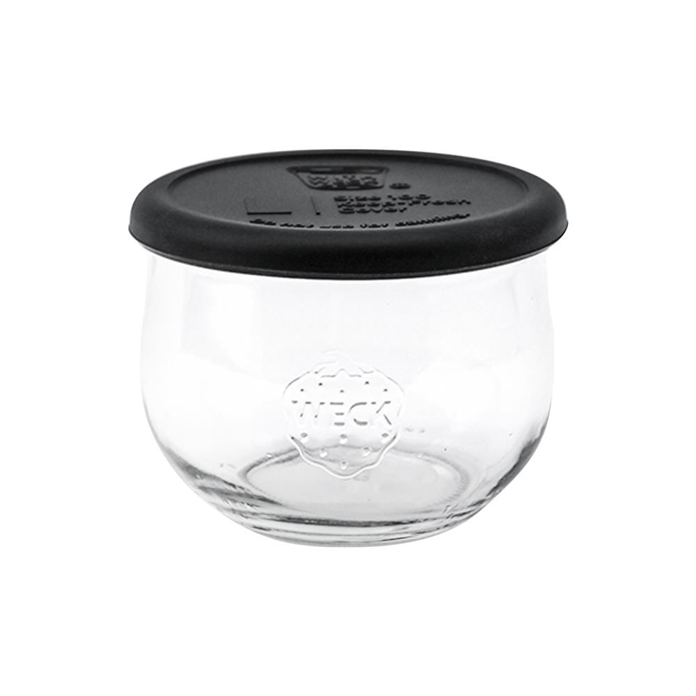 ขวดโหลแก้วฝาดึง WECK TULIP 580 มล. สีดำ/ใส