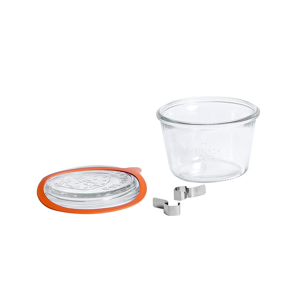 ขวดโหลแก้วฝาดึง WECK MOLD 370 มล. สีใส/ส้ม
