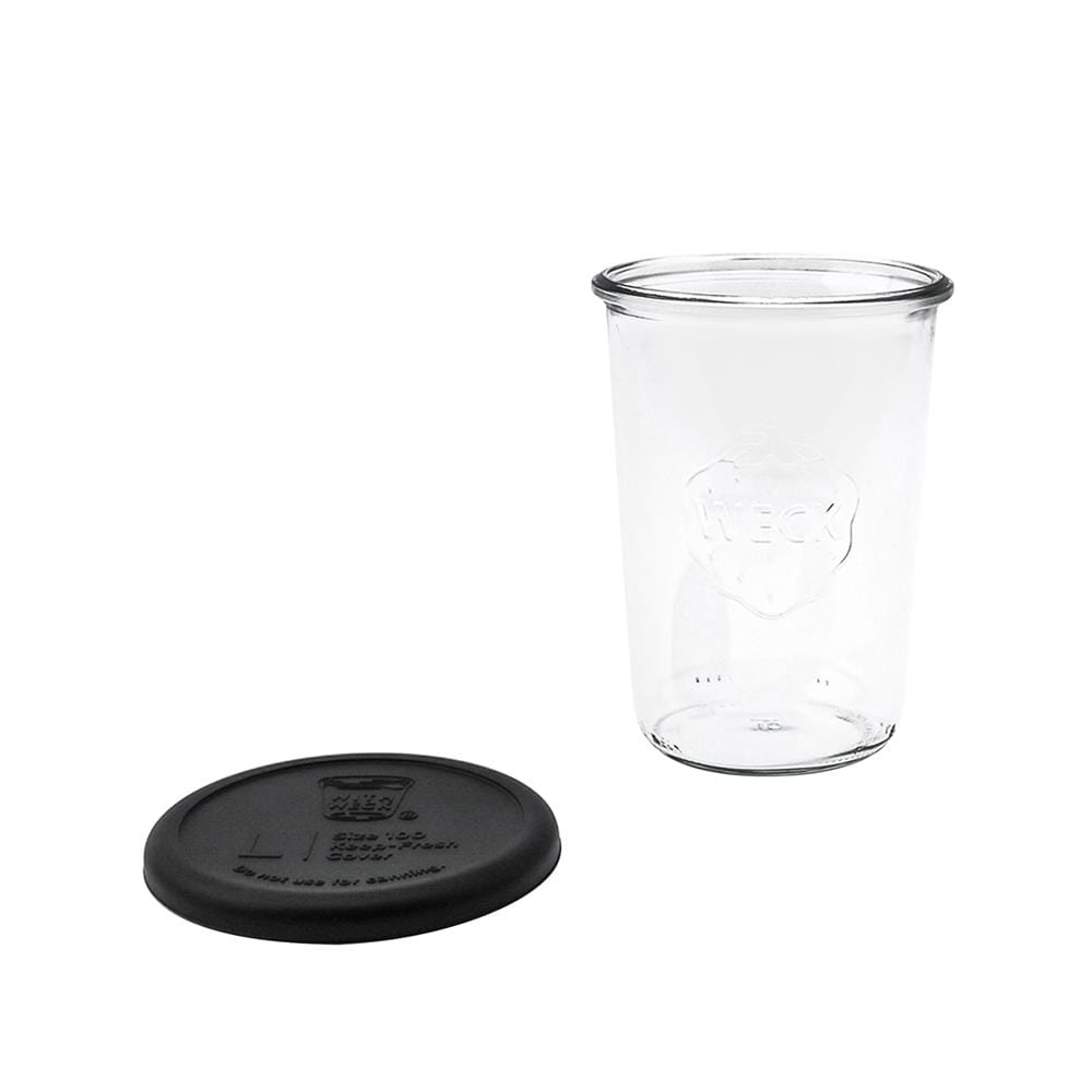 ขวดโหลแก้วฝาดึง WECK MOLD 850 มล. สีดำ/ใส