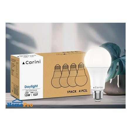 หลอด LED CARINI A65 ECOLIFE 15 วัตต์ DAYLIGHT E27 แพ็ก 4 ชิ้น_3