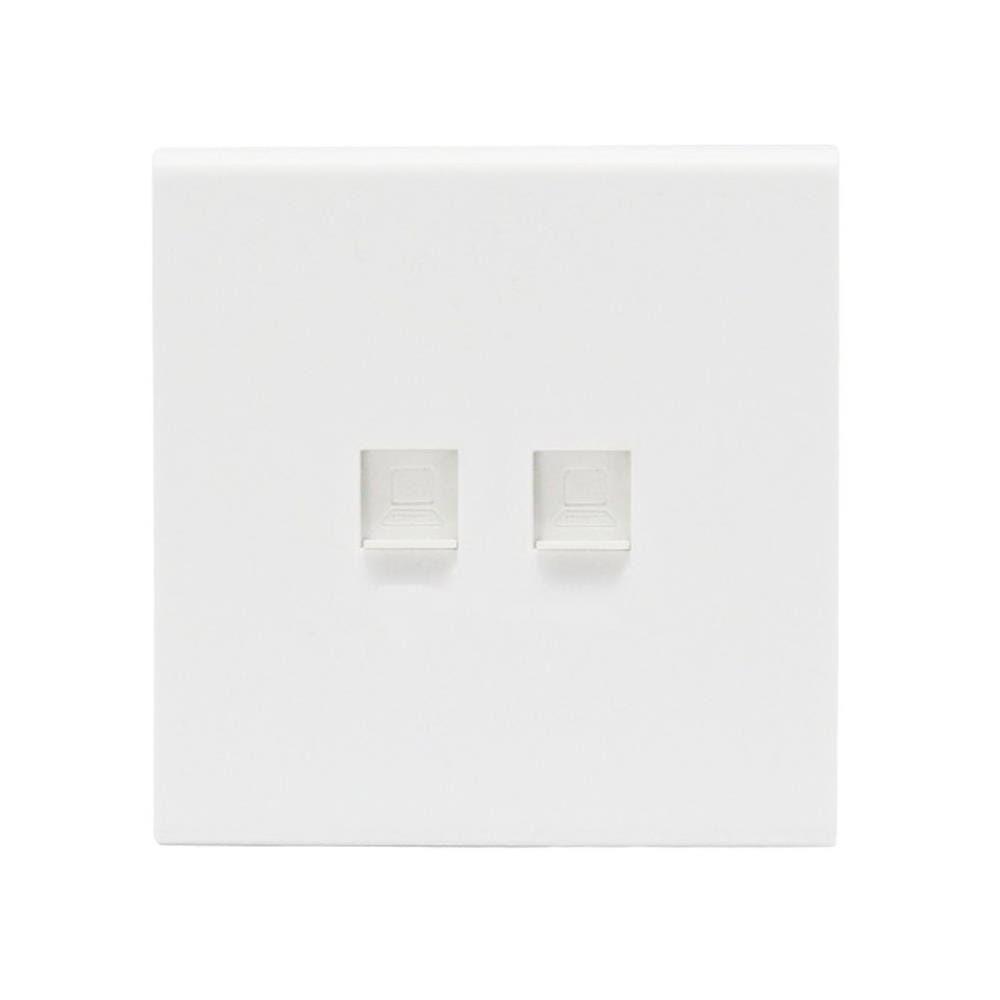เต้ารับคอมพิวเตอร์คู่ CAT6 SAHN D37-WHM สีขาวด้าน_1