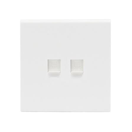 เต้ารับคอมพิวเตอร์คู่ CAT6 SAHN D37-WHM สีขาวด้าน_0