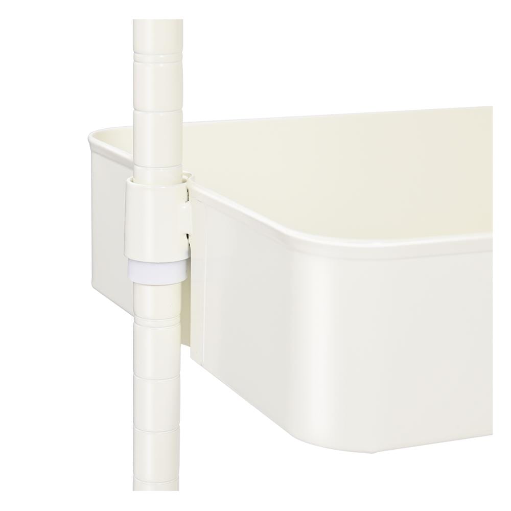 ชั้นวางของ 3 ชั้น มีล้อ STACKO WENDY 41.2x32.7x81 ซม. สีขาว