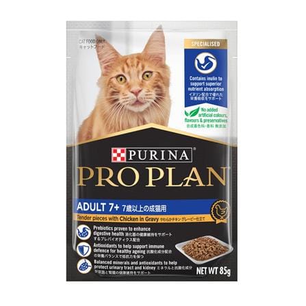 อาหารเปียกแมว PROPLAN ADULT 7+ WITH CHICKEN POUCH 85 ก._0