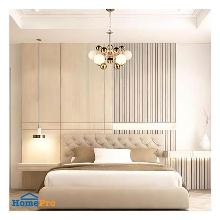ไฟช่อ LUMAX 01-02859 สีขาว/ทอง 5 หัว_2