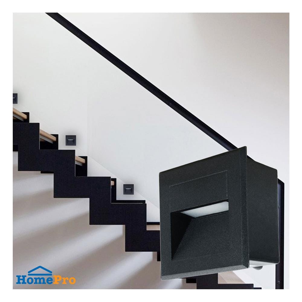 ไฟผนังภายนอก LED L&E 65-A0328 3 วัตต์ WARM WHITE สีดำ