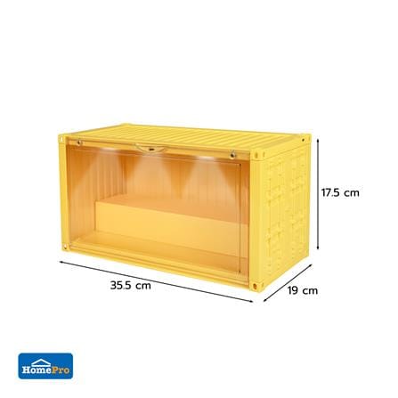กล่องจัดเก็บโมเดล มีไฟ STACKO PLAY 35.5x19x17.5 ซม. สีเหลือง_11