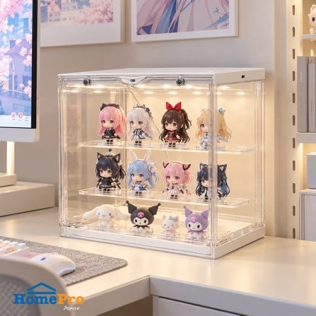 กล่องจัดเก็บโมเดล มีไฟ STACKO PLAY 30x17x23 ซม. สีขาว_0