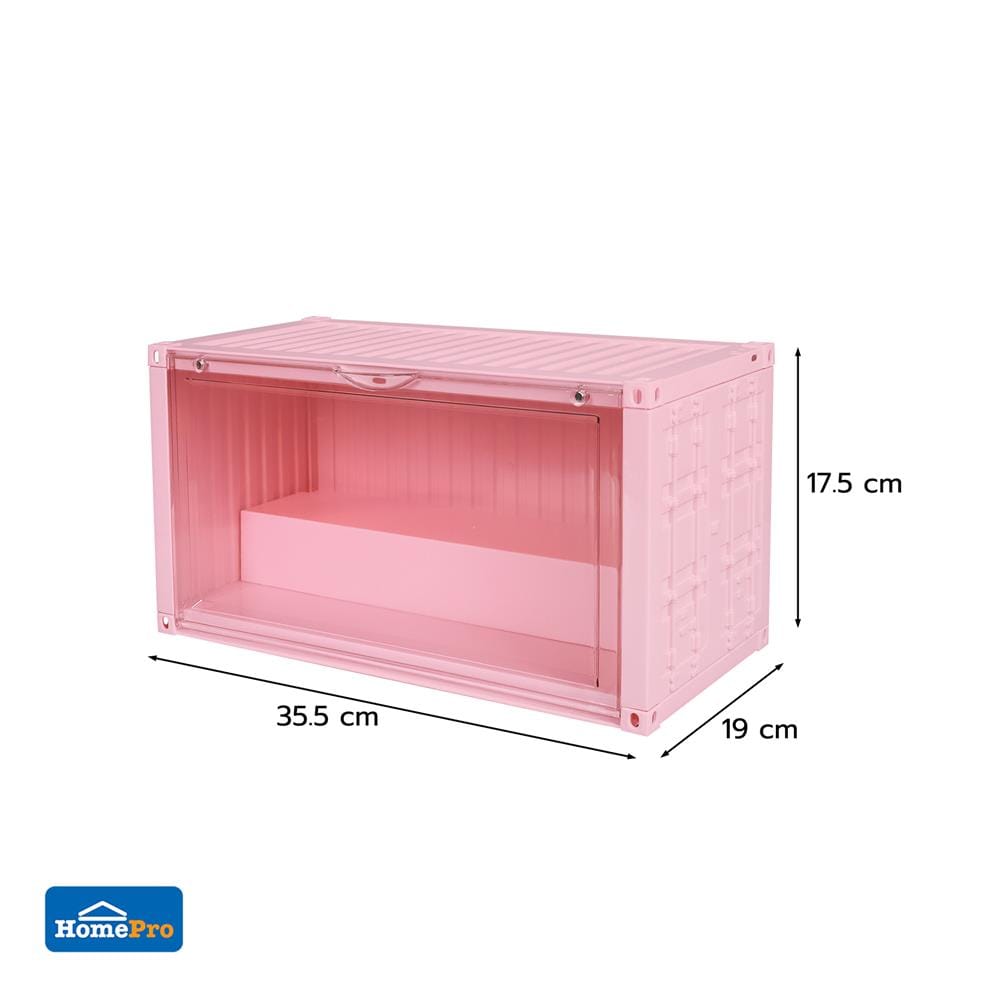 กล่องจัดเก็บโมเดล STACKO PLAY 35.5x19x17.5 ซม. สีชมพู