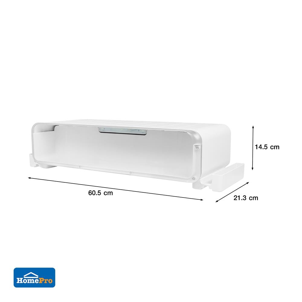 กล่องวางจอและโชว์โมเดล มีไฟ STACKO 60.5x21.3x14.5 ซม. สีขาว
