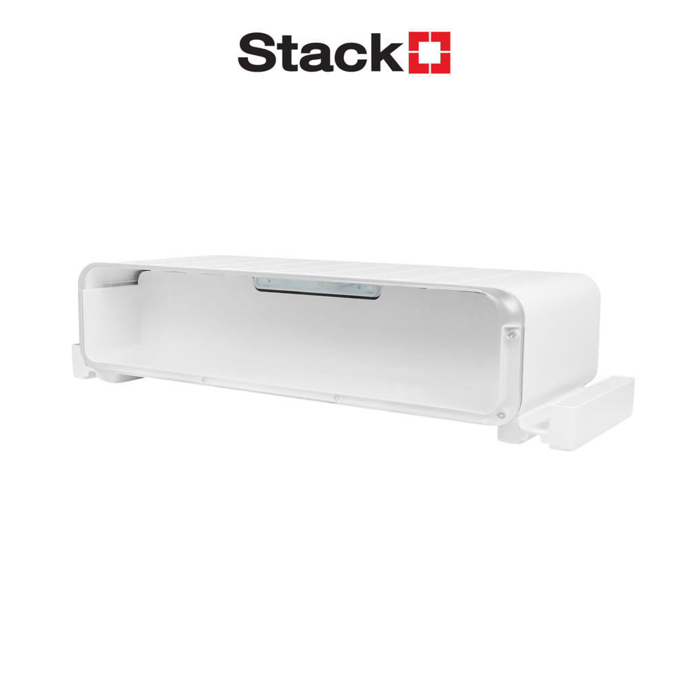 กล่องวางจอและโชว์โมเดล มีไฟ STACKO 60.5x21.3x14.5 ซม. สีขาว