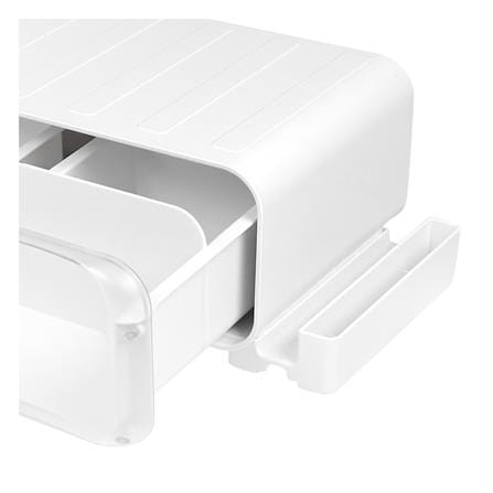 กล่องวางจอและโชว์โมเดล มีไฟ STACKO 60.5x21.3x14.5 ซม. สีขาว_5