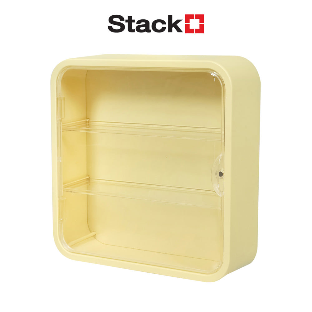 กล่องโชว์โมเดลติดผนัง STACKO PLAY 29.5x8x29.5 ซม. สีเหลือง