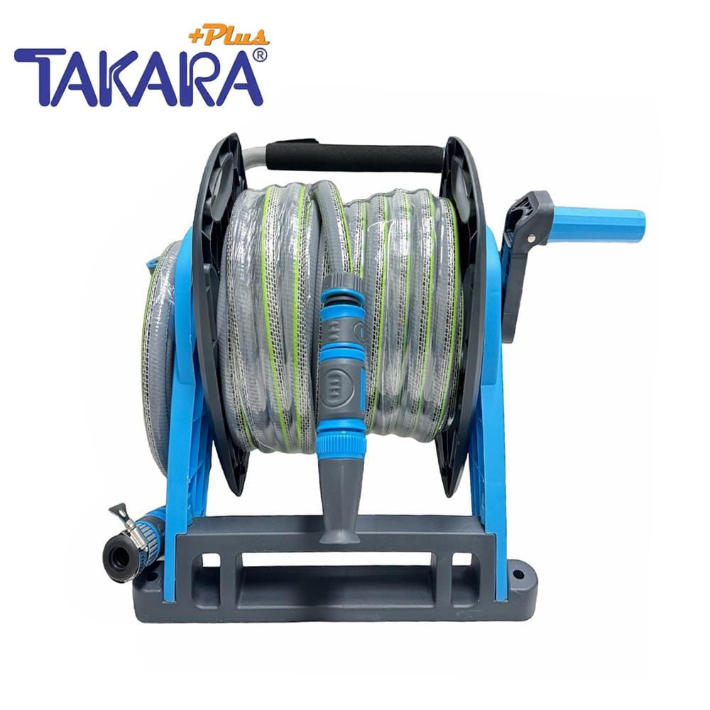 สายยางโรล TAKARA PLUS 5/8 นิ้ว X 20 ม. สีฟ้า/เทา
