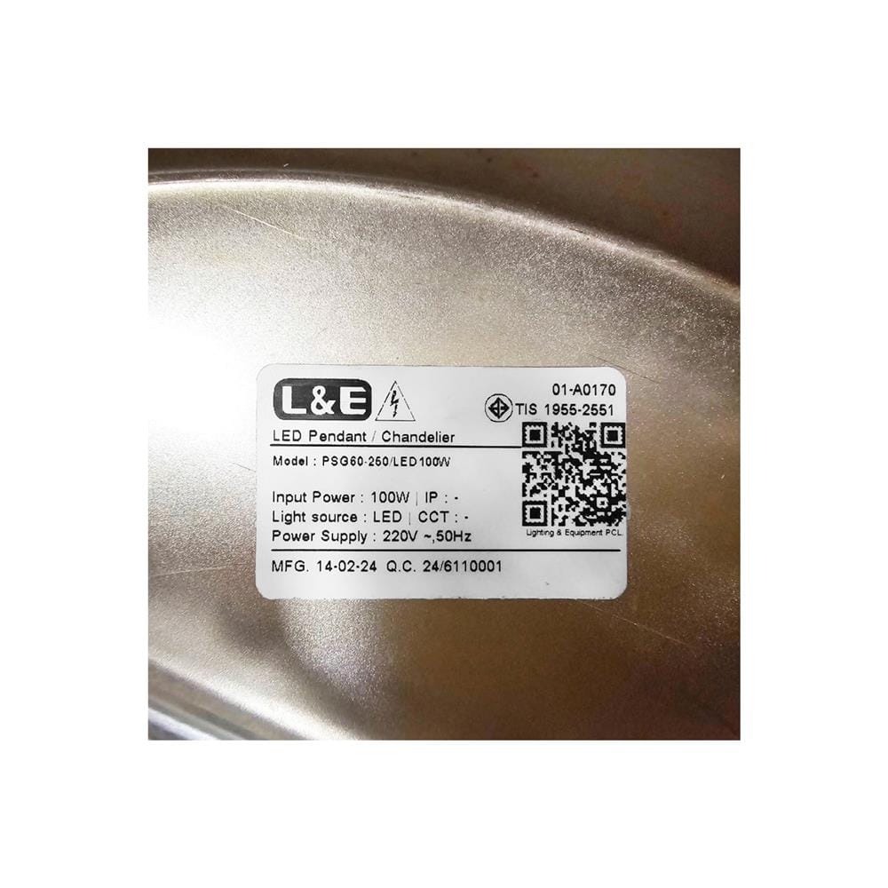 ไฟช่อ LED L&E 01-A0170 100 วัตต์ WARM WHITE สีเงิน 1 หัว