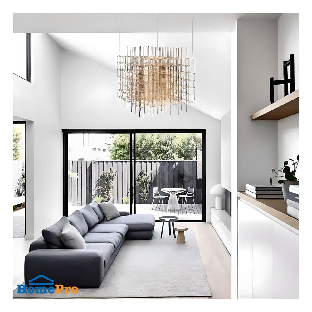 ไฟช่อ LED L&E 01-A0170 100 วัตต์ WARM WHITE สีเงิน 1 หัว