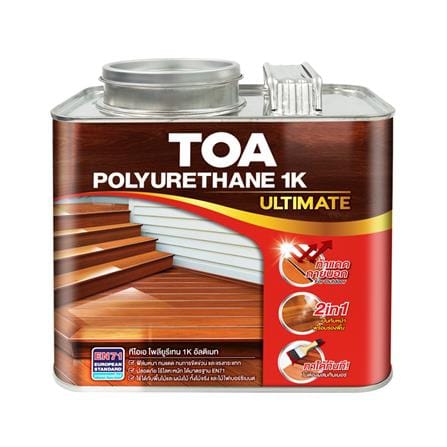 โพลียูรีเทนภายนอก TOA 1K ULTIMATE PG9904 สีไม้ประดู่ โปร่งแสงเงา 1.5 ลิตร_0