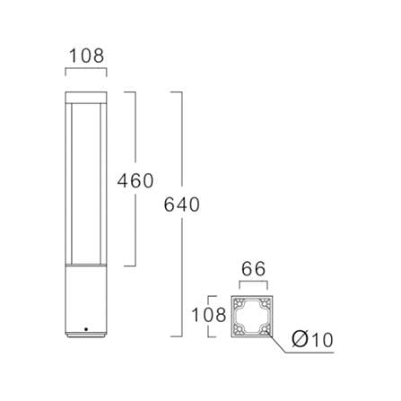 ไฟทางเดิน LED L&E 9P-A0229 6 วัตต์ WARM WHITE สีดำ_3