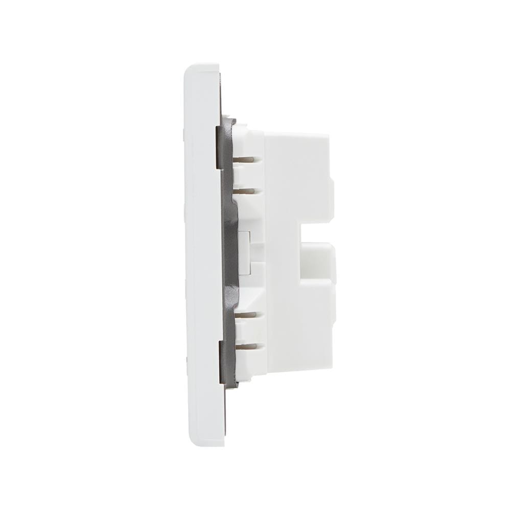 เต้ารับโทรศัพท์ SAHN 6P/4C D17-WHM สีขาวด้าน