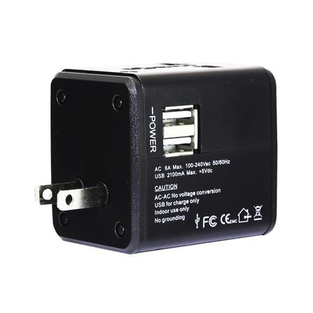 ปลั๊กแปลง 4 IN 1 UNIVERSAL 2 USB A TOSHINO DE206 สีขาว_1