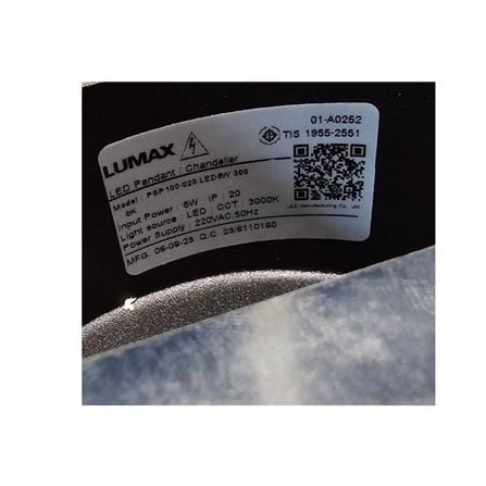 ไฟช่อ LED LUMAX 01-A0252 8 วัตต์ WARM WHITE สีดำ 8 หัว_3