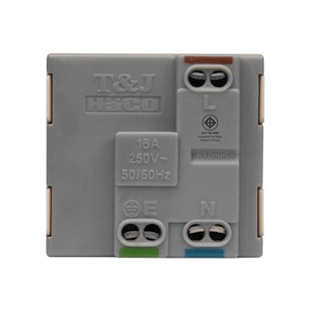 เต้ารับเดี่ยว 3 ขา มีกราวด์ HACO W8416V สีทู๊ป_3