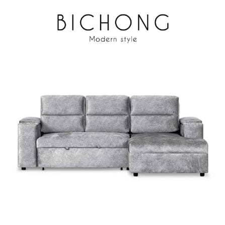 โซฟาเบด AS FURNITURE BICHONG LCGYU39 สีเทาอ่อน_8