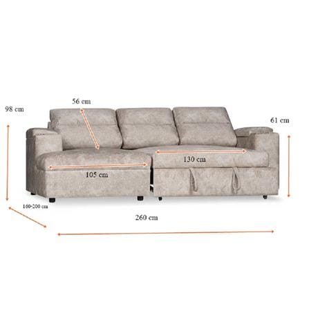 โซฟาเบด AS FURNITURE BICHONG RCCRU36 สีครีม_8