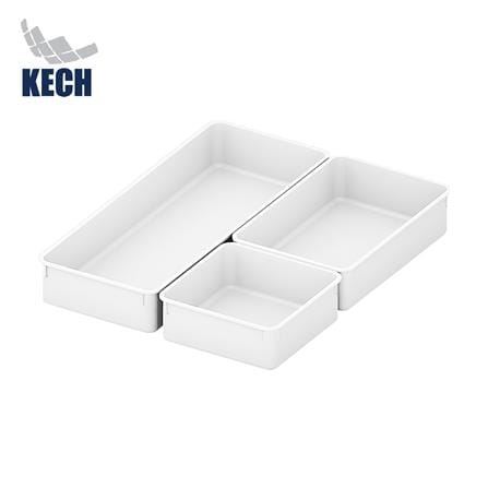 ถาดเก็บของในลิ้นชัก KECH OMO SET3 3 ชิ้น สีขาว_0