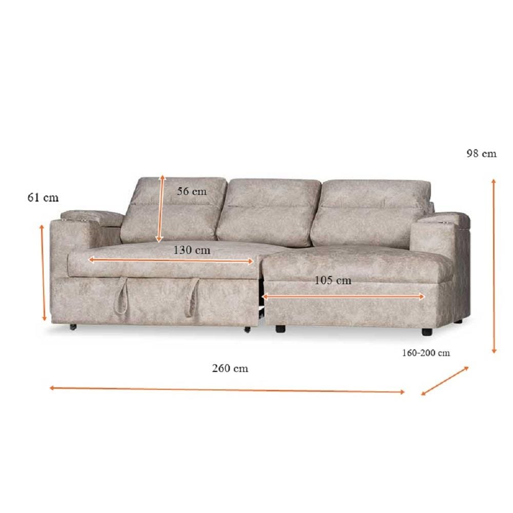 โซฟาเบด AS FURNITURE BICHONG LCCRU36 สีครีม