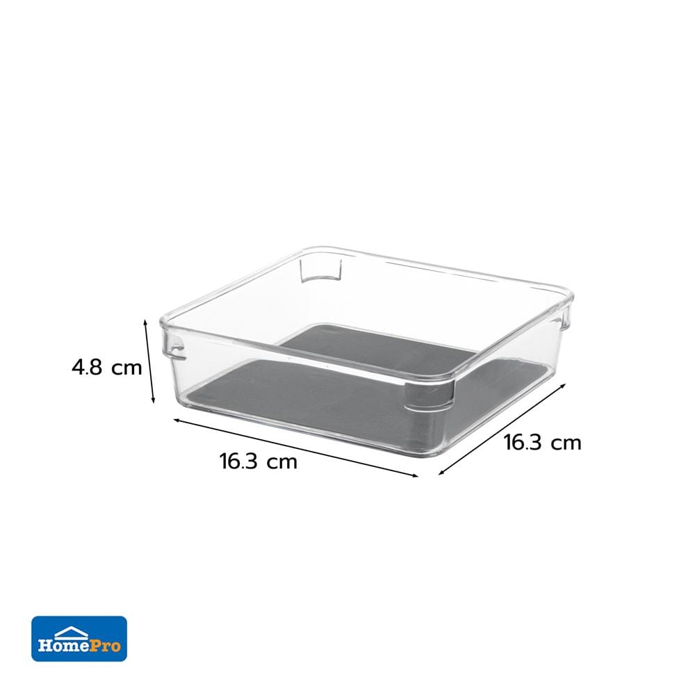 ถาดเก็บของในลิ้นชัก KECH KLAR 16.3x16.3x4.8 ซม. สีใส