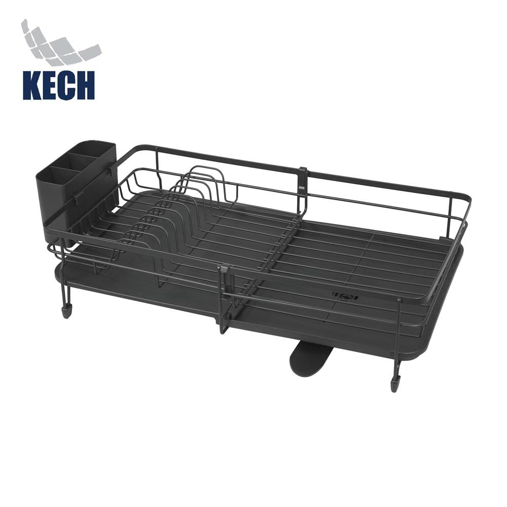 ชั้นคว่ำจานเหล็กพ่นสีดำ ปรับขนาดได้ KECH BLACKY_0