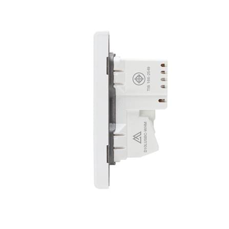 ชุดเต้ารับเดี่ยว 3 ขา พร้อม USB และ TYPE-C SAHN D10LUSBC-WHM สีขาวด้าน_2