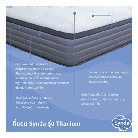 ที่นอนพ็อกเก็ตสปริง 6 ฟุต SYNDA รุ่น TITANIUM_8