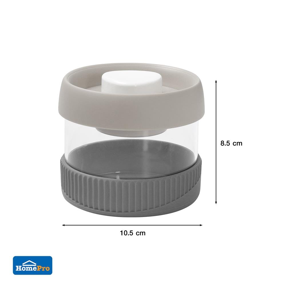 ขวดโหลแก้วฝาดึง KECH SPACE 0.45 ลิตร สีเทา