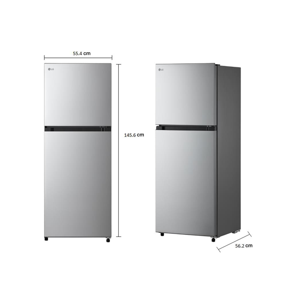 ตู้เย็น 2 ประตู LG GC-B202MQBR.AHVPLMT 7.2 คิว สีเงิน อินเวอร์เตอร์