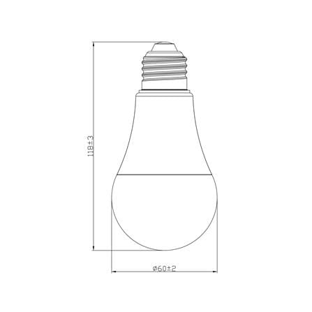 หลอด LED SHINING A60 14 วัตต์ WARM WHITE E27_6