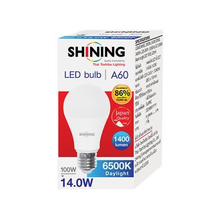หลอด LED SHINING A60 14 วัตต์ DAYLIGHT E27_4