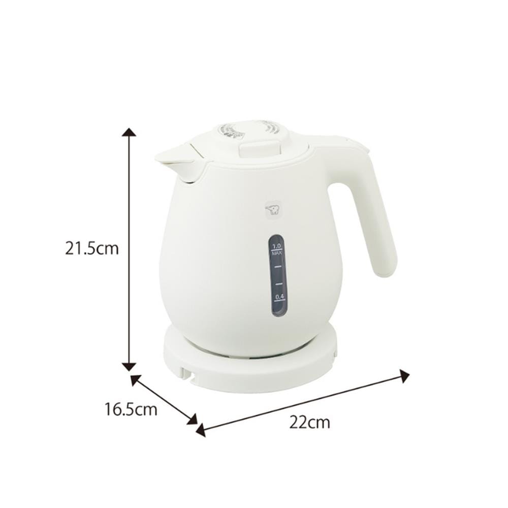 กาต้มน้ำไฟฟ้า ZOJIRUSHI CK-DAQ10T-WA 1 ลิตร สีขาว