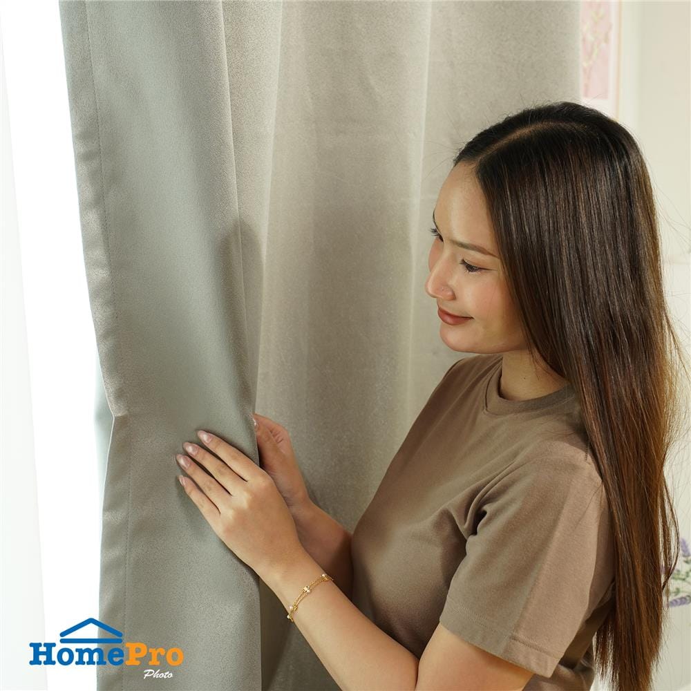 ผ้าม่าน EYELET HOME LIVING STYLE MALINE UV 140X220 ซม. สีเทา
