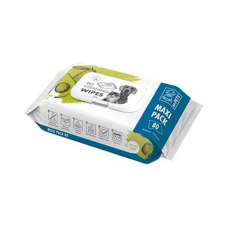 ผ้าเช็ดทำความสะอาดสัตว์เลี้ยง M-PETS CLEANING WIPES AVOCADO SCENT 80 แผ่น_0
