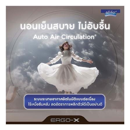 ที่นอนโฟม 5 ฟุต สุญญากาศ MIDAS รุ่น ERGO-X พร้อมหมอนหนุน 2 ชิ้น_7
