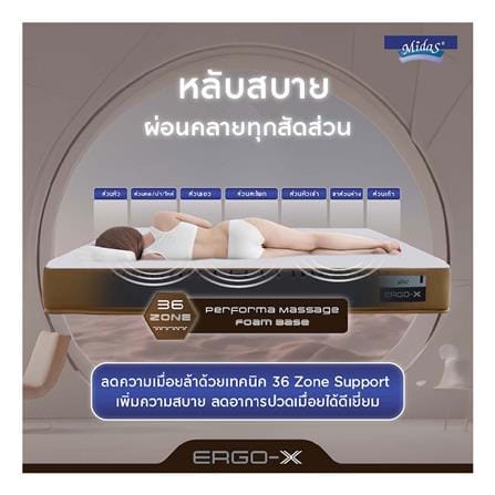 ที่นอนโฟม 5 ฟุต สุญญากาศ MIDAS รุ่น ERGO-X พร้อมหมอนหนุน 2 ชิ้น_9