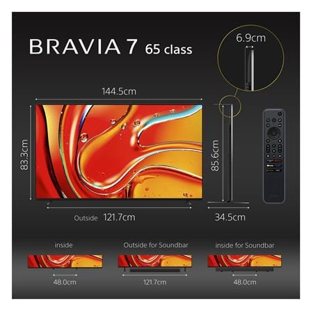 ทีวีมินิแอลอีดี 65 นิ้ว SONY (4K, MINI LED, GOOGLE TV) BRAVIA 7 K-65XR70_8