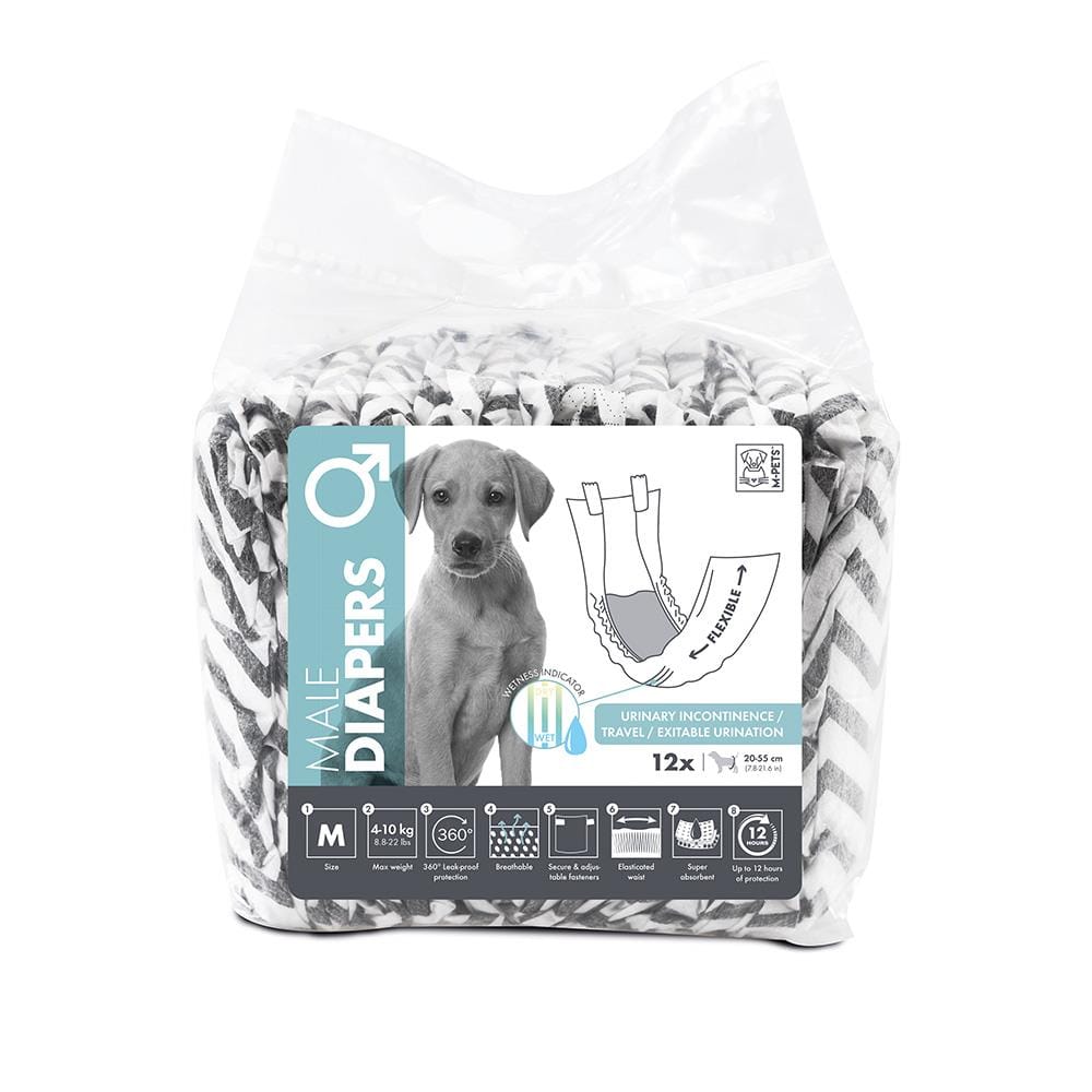 ผ้าอ้อมสุนัข M-PETS DIAPERS MALE DOG ไซซ์ M