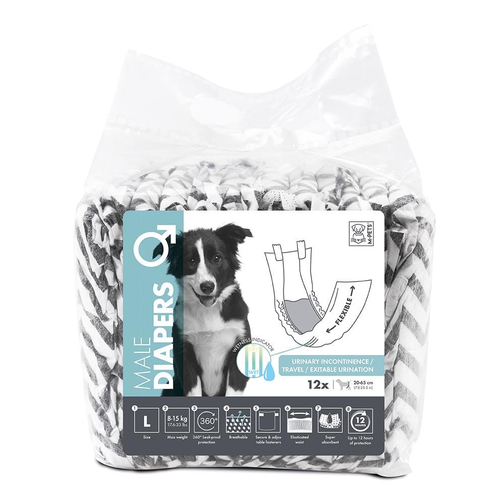 ผ้าอ้อมสุนัข M-PETS DIAPERS MALE DOG ไซซ์ L